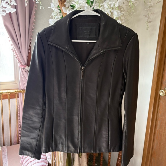 Alfani Jackets & Blazers - Alfani Black Women's Leather Zip-Front Jacket